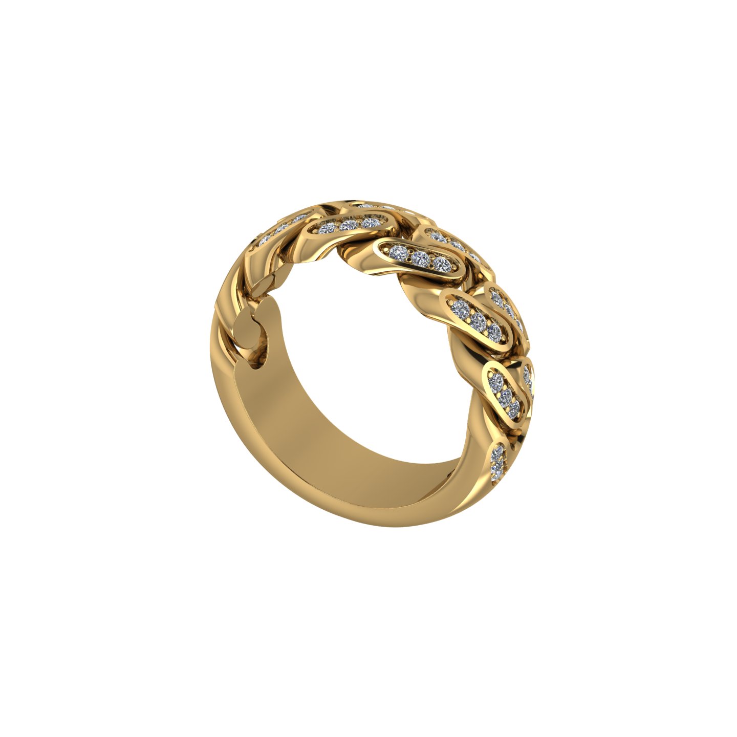 Diamond Cuban Link Ring