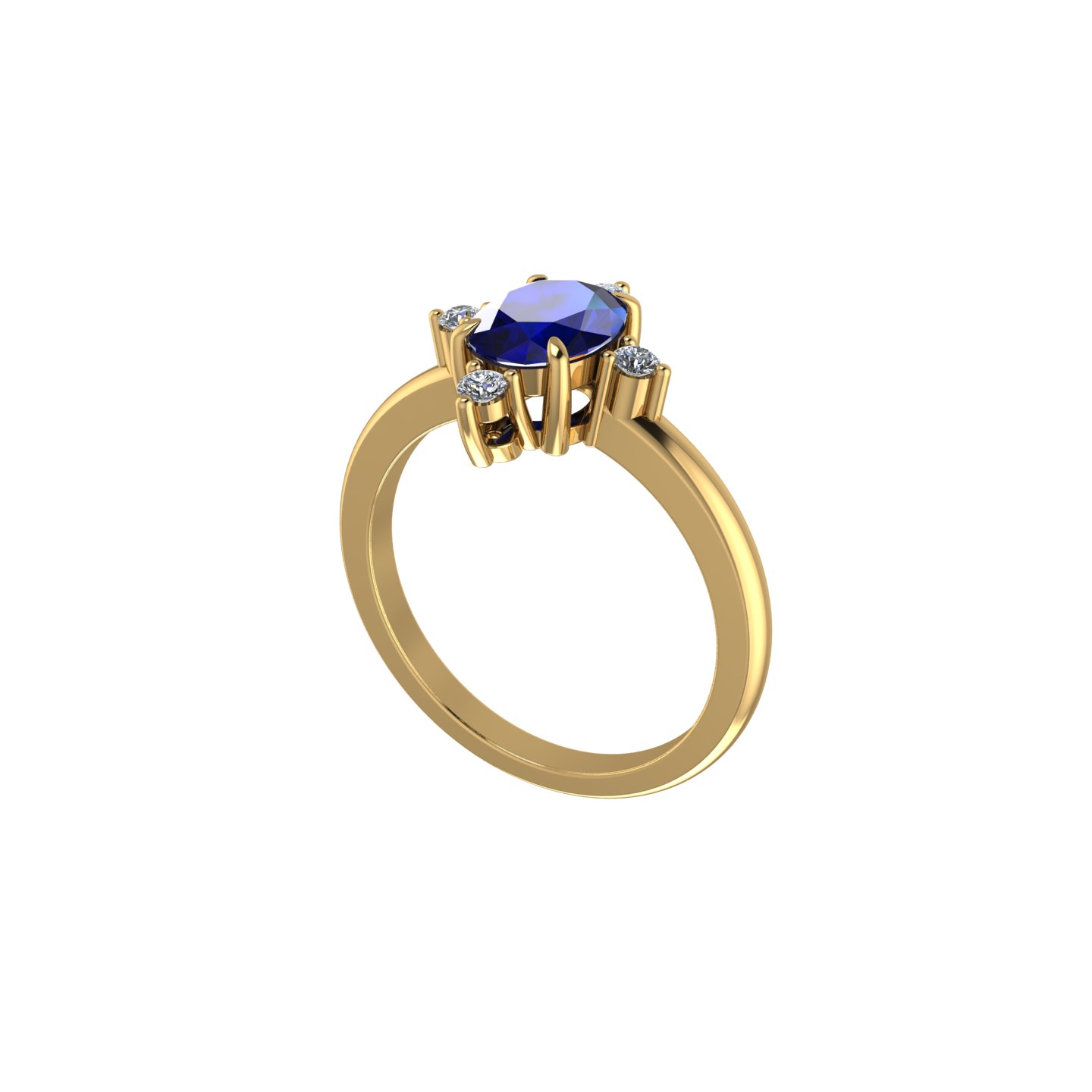 Oval Sapphire Engagement Ring