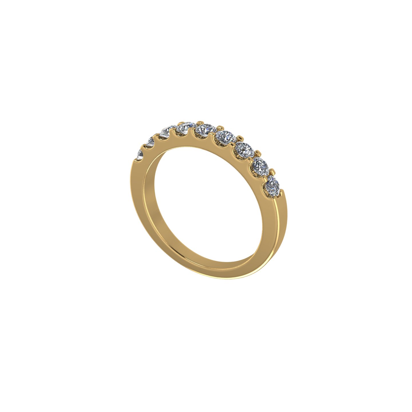 Shared Prong Diamond Wedding Band
