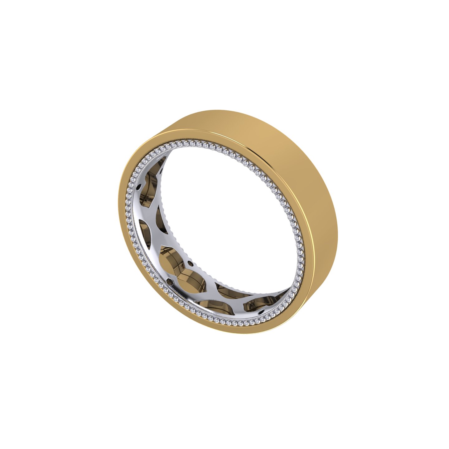 Mens Two-Tone Eternity Band
